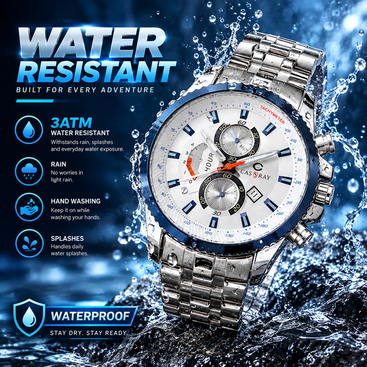 Men’s Luxury Watch – Stainless Steel Wristwatch