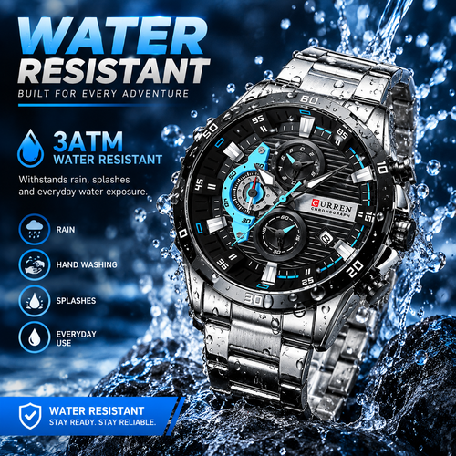 Men’s Luxury Chronograph Watch – Stainless Steel Wristwatch