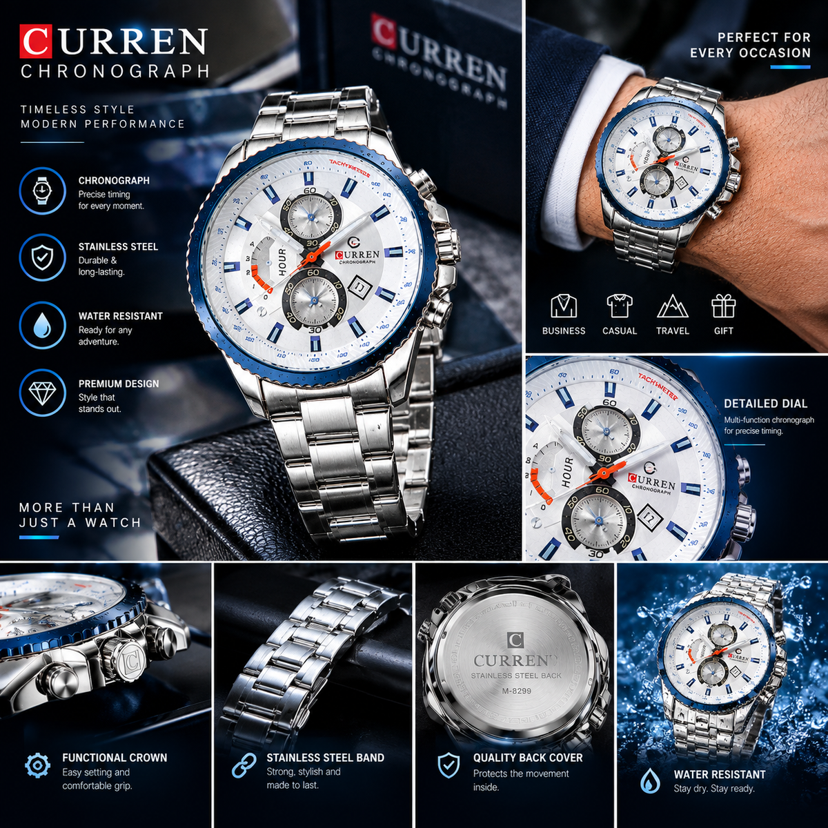 Men’s Luxury Watch – Stainless Steel Wristwatch