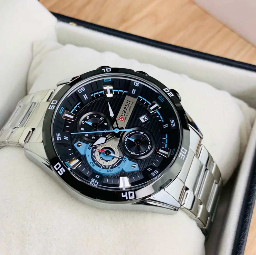 Men’s Luxury Chronograph Watch – Stainless Steel Wristwatch