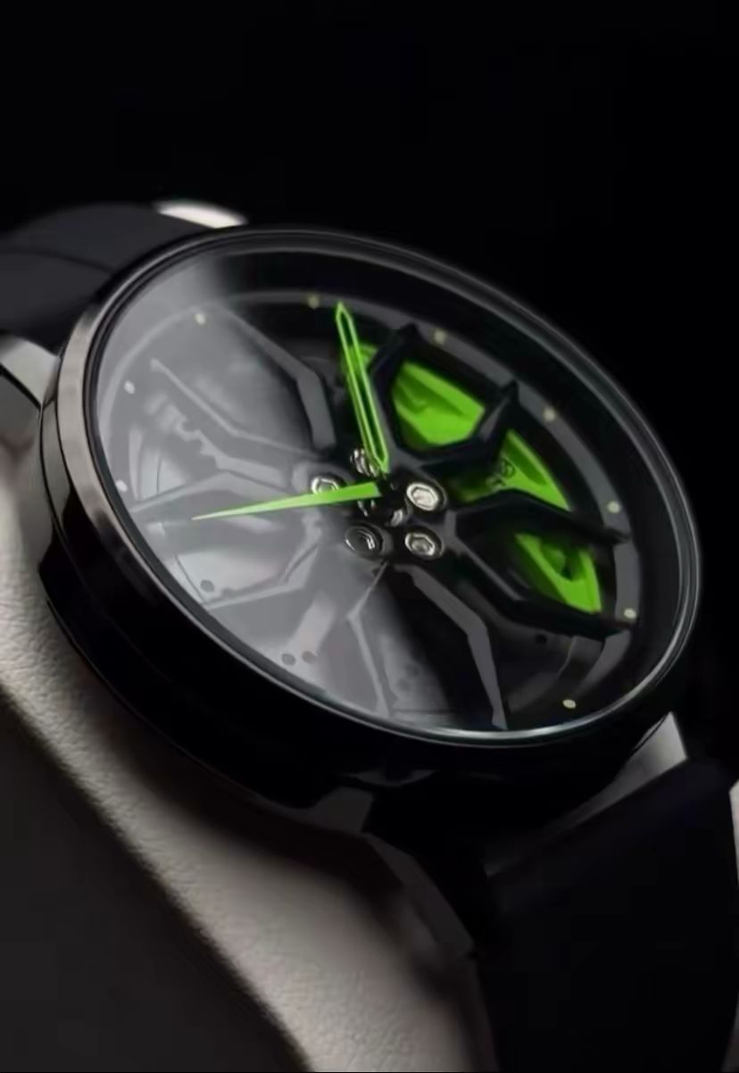 Men’s Luxury Skeleton Watch – Modern Black Wristwatch