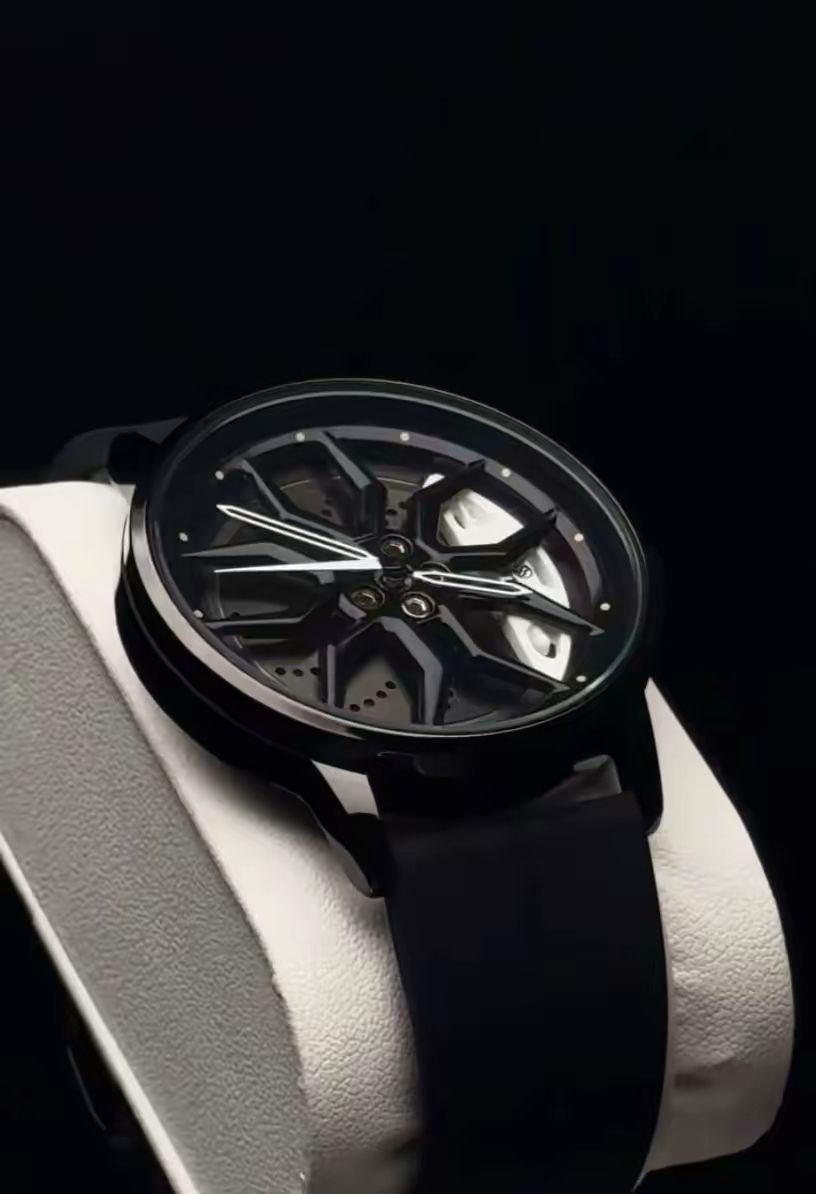 Men’s Luxury Skeleton Watch – Modern Black Wristwatch