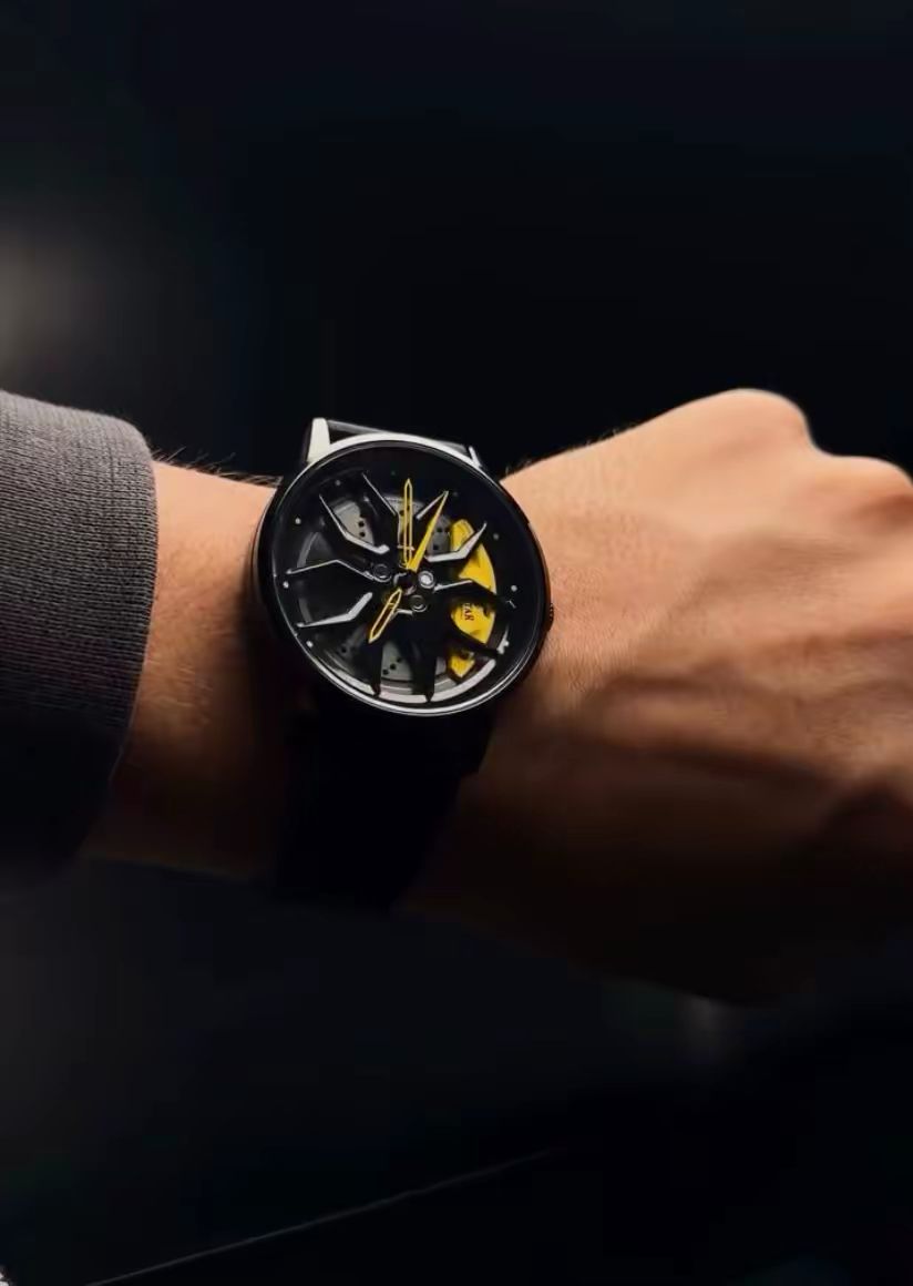 Men’s Luxury Skeleton Watch – Modern Black Wristwatch
