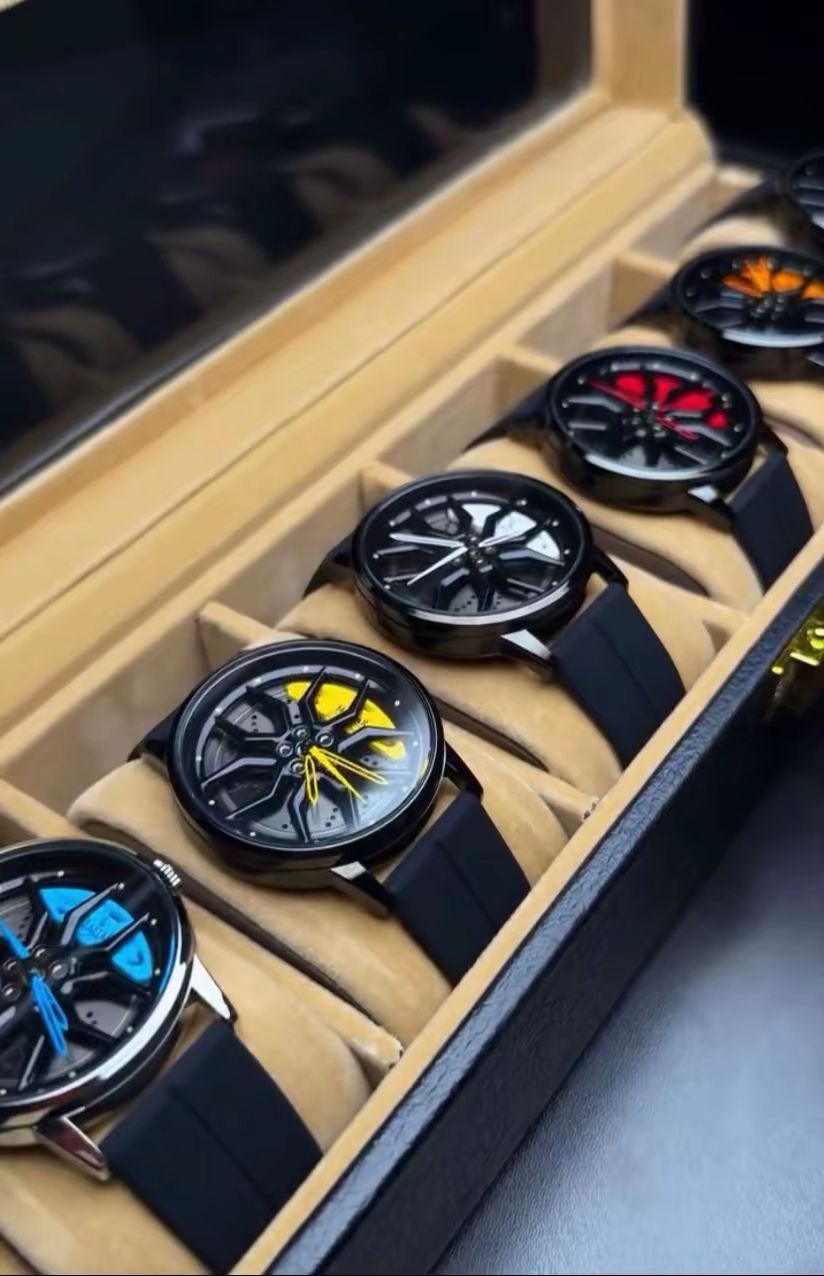 Men’s Luxury Skeleton Watch – Modern Black Wristwatch